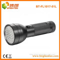 Factory Supply Emergency Usage 3*AA Logo Projection Black 51 Chinese led Aluminum led Torch Light For Outdoor and Camping